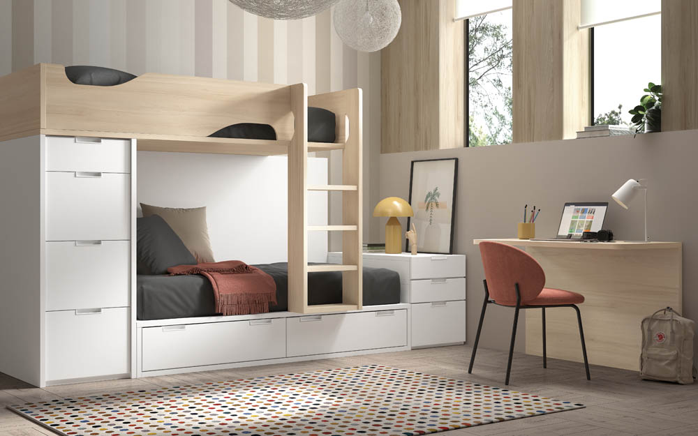 Dormitorio infantil diseñado por Muebles lux